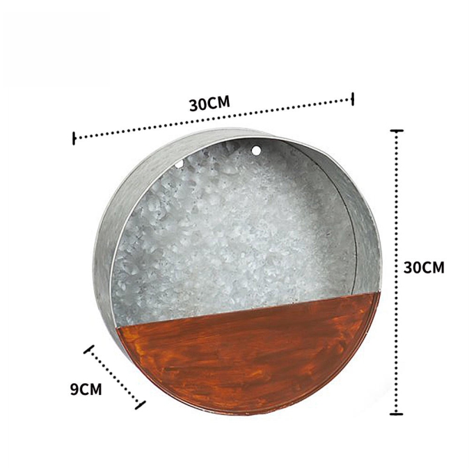 아연 도금 벽 화분 두 가지 색상 정원 홈 금속 화분